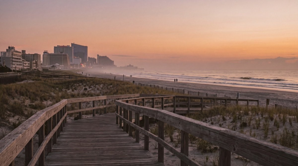 Atlantic City, New Jersey — golden-hour city view