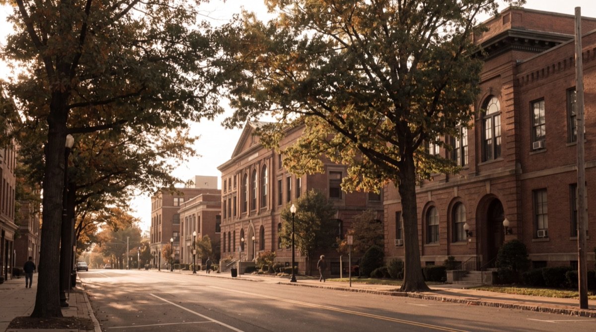 Hackensack, New Jersey — golden-hour city view