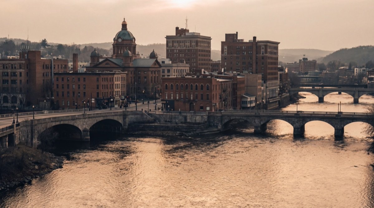 Binghamton, New York — golden-hour city view