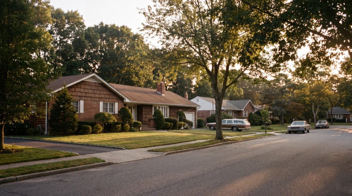 Hauppauge, New York — golden-hour city view