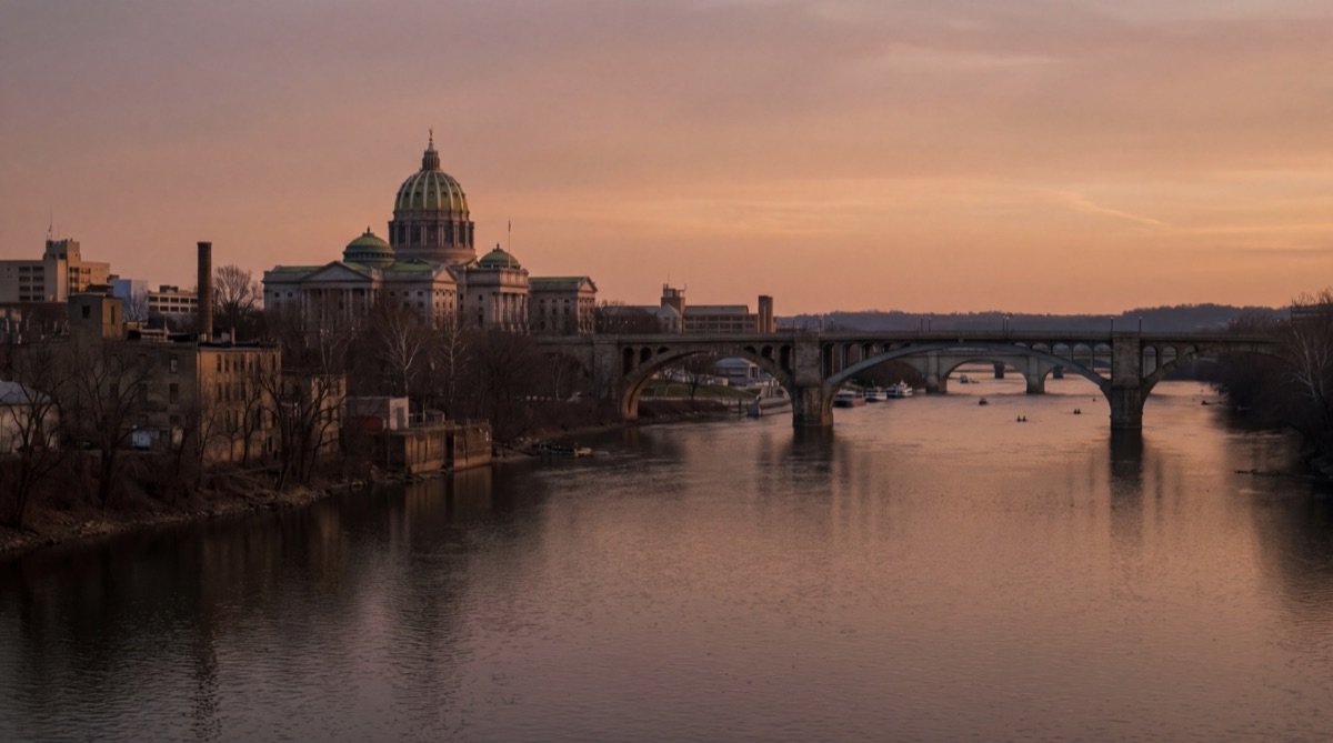 Harrisburg, Pennsylvania — golden-hour city view