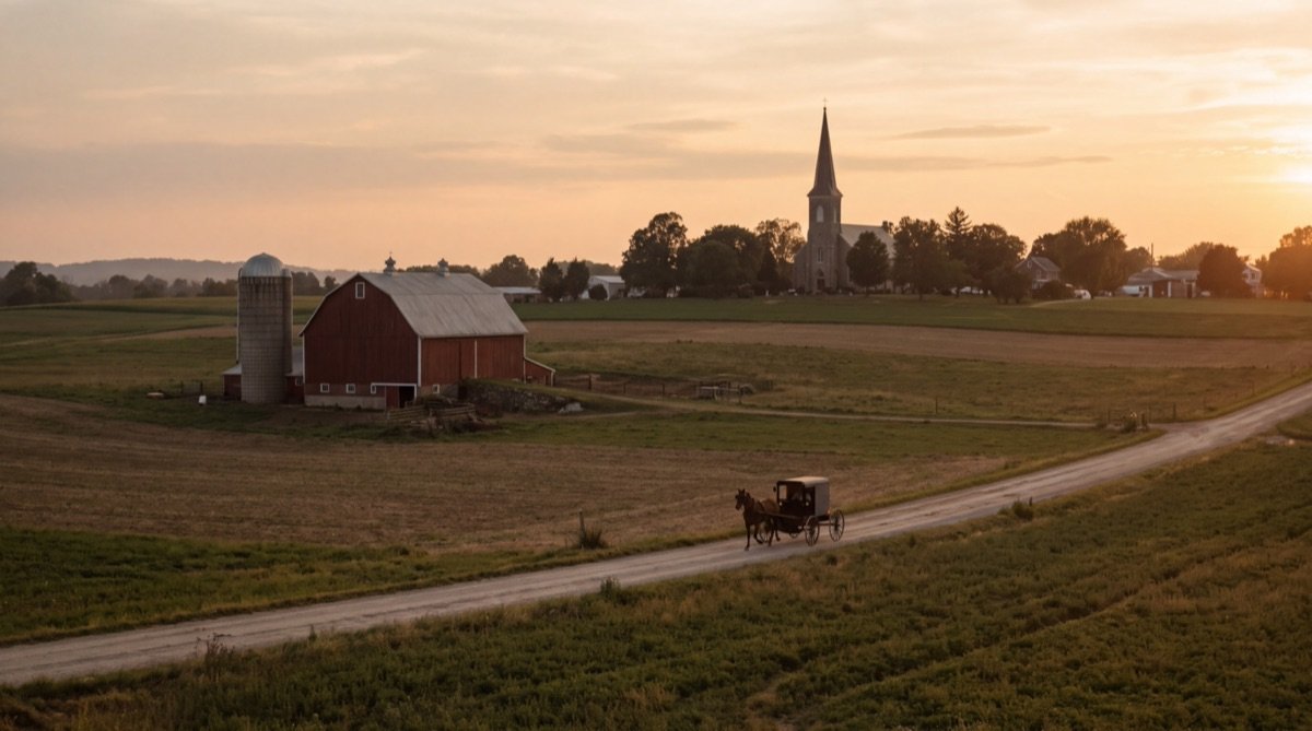 Lancaster, Pennsylvania — golden-hour city view