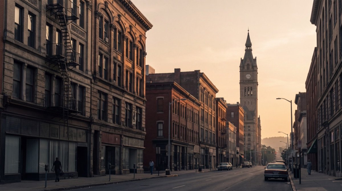Scranton, Pennsylvania — golden-hour city view