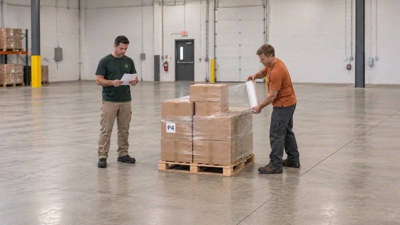 Customer preparation can support truck-plus-driver work Customer warehouse employee prepares palletized stock while driver reviews release