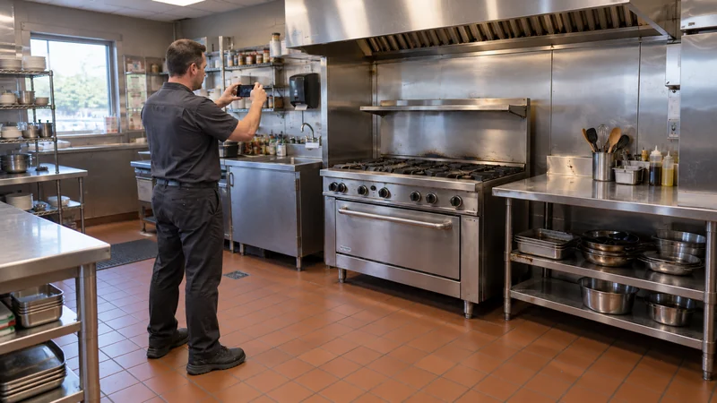 Record initial equipment condition before intervention Restaurant contact records the selected range in its original position