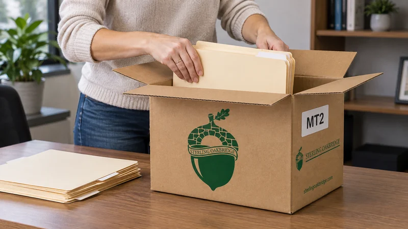Preserve a released file group during packing An employee places an ordered file group in a destination-labelled small carton