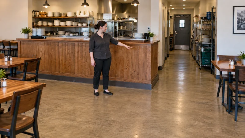 Restaurant contact reviews a retained counter before selecting the route