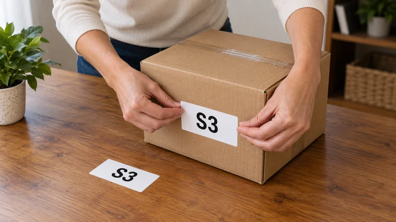 A personal group needs its destination Employee applies a destination identifier to a closed personal carton
