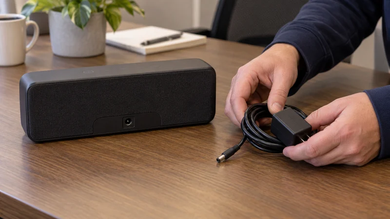 Group the released portable speaker with its adapter Provider groups a released conference speaker and its own adapter