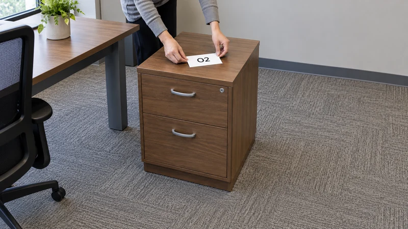 Assign the portable cabinet without exposing records Office coordinator matches a selected cabinet to its receiving identifier