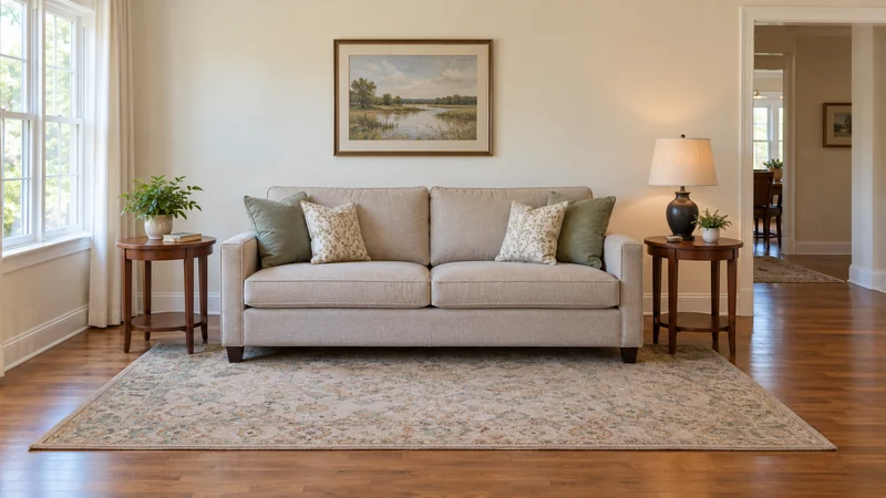 A sofa and occasional tables held in a suitable room while an event area is cleared A sofa and occasional tables held in a suitable room while an event area is cleared