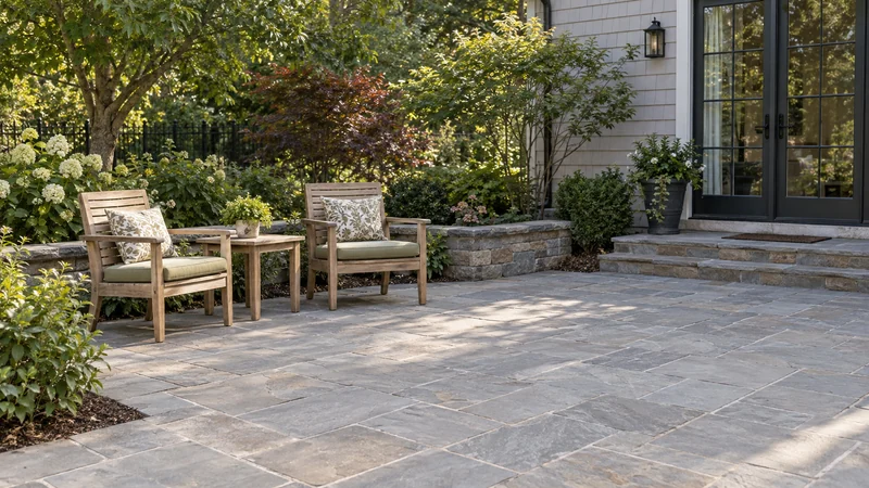 Patio seating placed clear of an open outdoor event area Patio seating placed clear of an open outdoor event area