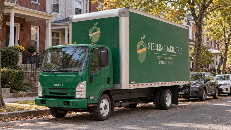 A green truck at a representative Newark residential pickup setting