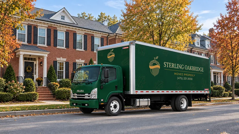 A green Sterling Oakbridge truck beside representative Richmond residential frontages