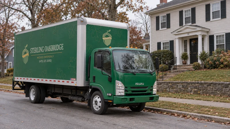 A green truck at a representative Syracuse pickup setting with a clear route to the entrance A green truck at a representative Syracuse pickup setting with a clear route to the entrance