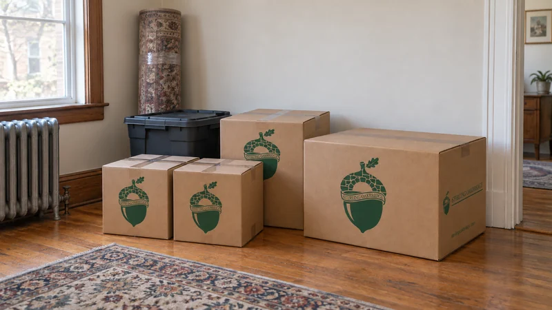 A small consolidated pickup group with Book, medium and broad linen cartons and a customer tote A small consolidated pickup group with Book, medium and broad linen cartons and a customer tote