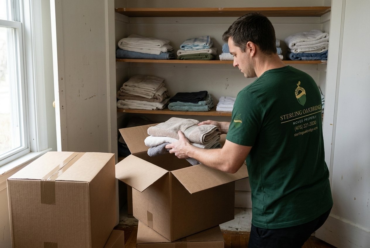 Packing linens for a Pennsylvania move