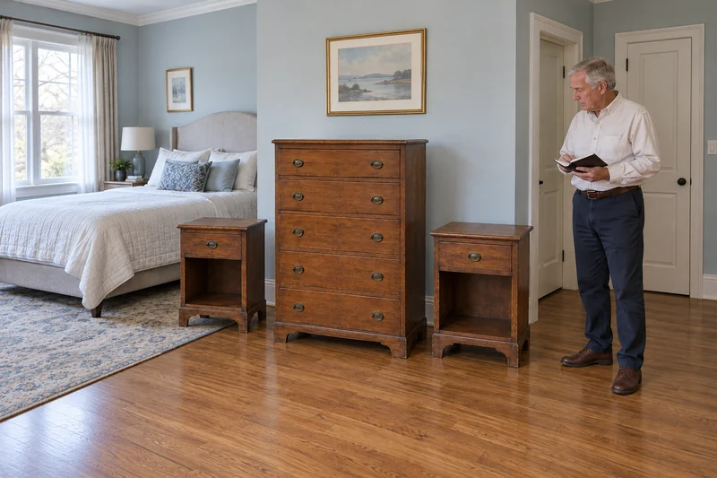 A surplus drawer chest and two nightstands reviewed after an extended family stay in Greenwich A surplus drawer chest and two nightstands reviewed after an extended family stay in Greenwich