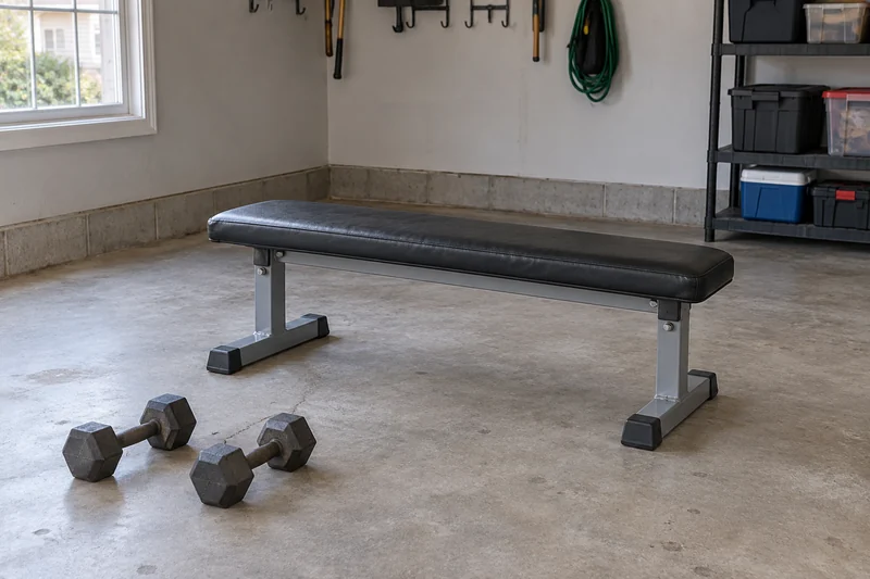 An old weight bench and two dumbbells reviewed before an illustrative New Haven interstate move An old weight bench and two dumbbells reviewed before an illustrative New Haven interstate move