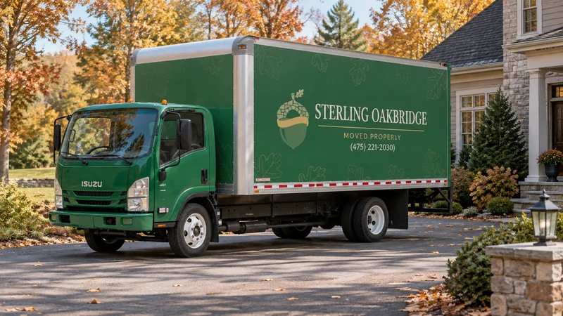 A branded truck at a representative regional collection property