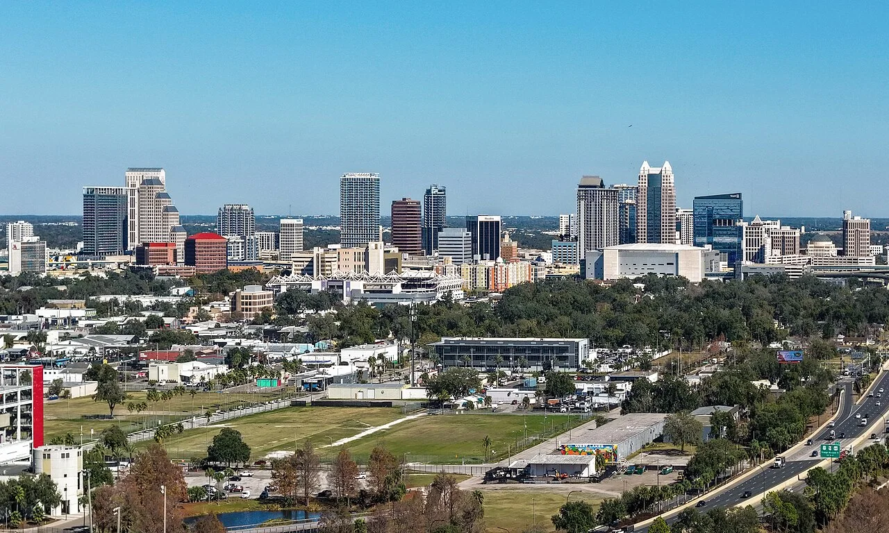 Orlando The skyline of downtown Orlando, Florida.